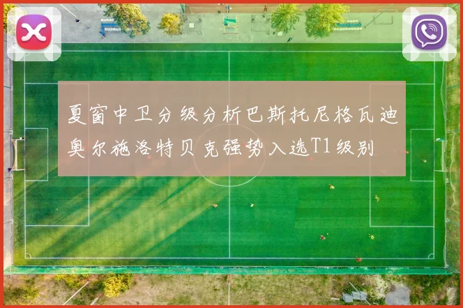 夏窗中卫分级分析巴斯托尼格瓦迪奥尔施洛特贝克强势入选T1级别